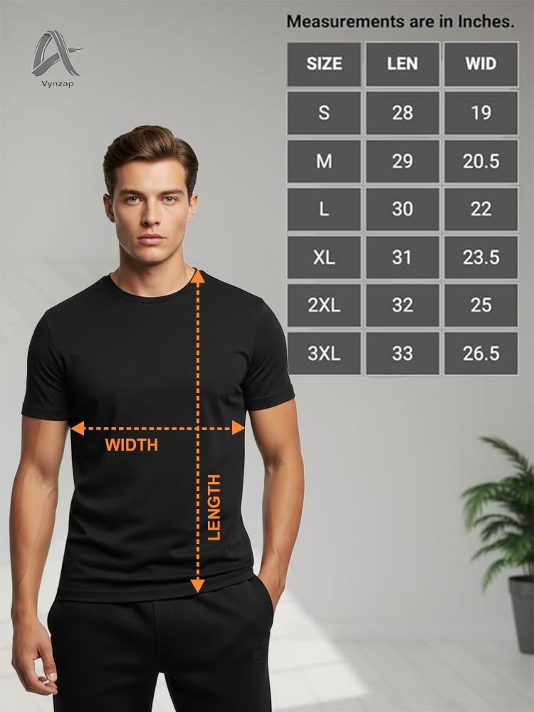 Skiennix Men's 100% Cotton Crew Neck T-Shirt - Premium Short Sleeve Casual Tees, Regular Fit