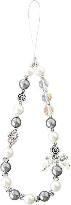 Beaded Phone Charm Lanyard Strap Girly Style Fixed Beads Pearl Lanyards