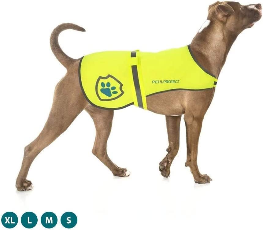 Reflective Dog Coat by [Brand Name] - High-Visibility Safety Vest for Walking & Training | Fits Small to Large Breeds 16-130 lbs