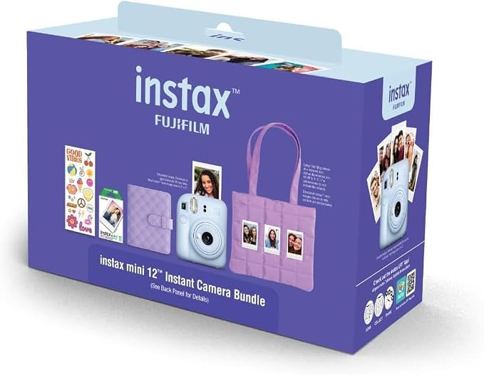 Fujifilm INSTAX MINI 12 Blue Bundle 2025, Pastel Blue)