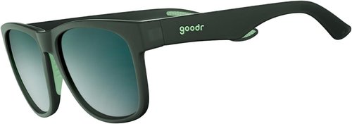 Goodr Mint Julep Electroshocks Polarized Sunglasses - Large Dark Green Frame with Gradient Lenses | UV400 Protection