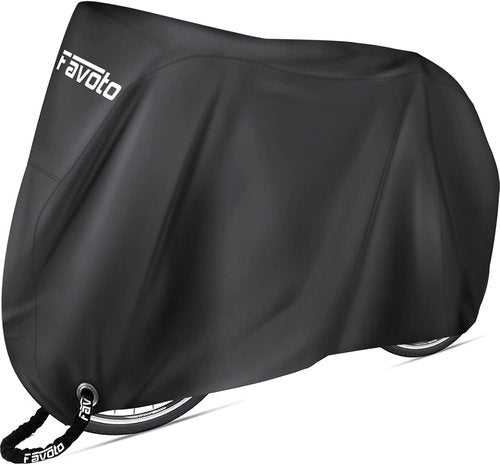 Favoto Waterproof Bike Cover - Heavy Duty Protection for 1 or 2 Bikes | Black, UV & Rain Resistant