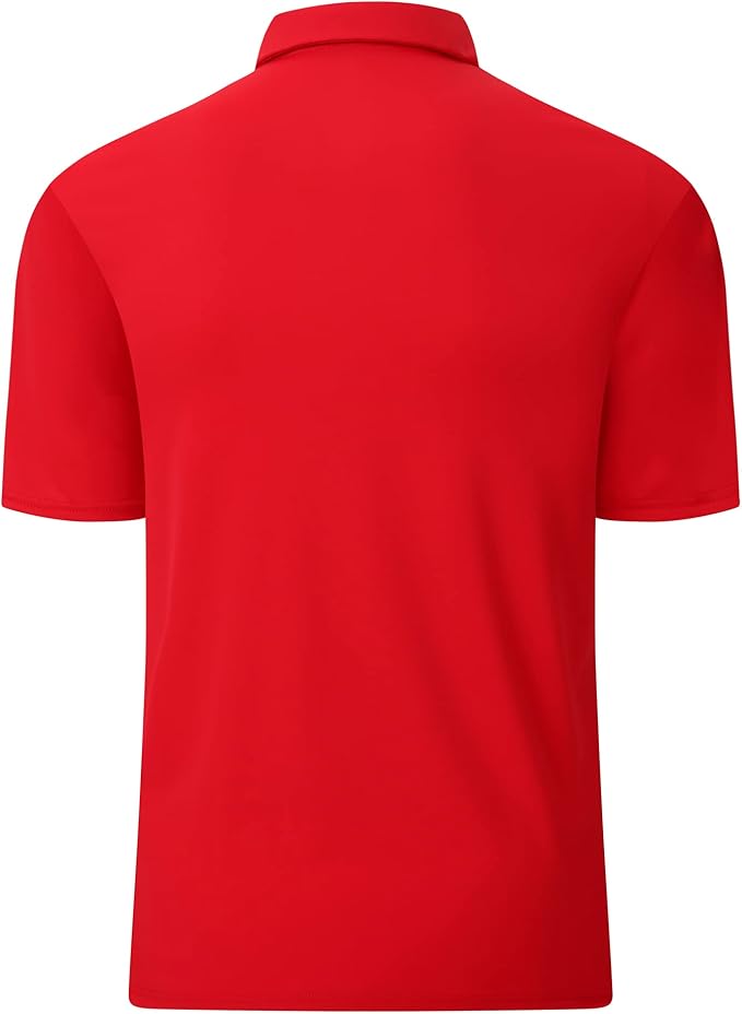 Alex Vando Mens Golf Shirt Moisture Wicking Quick-Dry Short Sleeve Casual Polo Shirts for Men