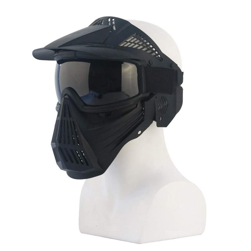 Tactical Mask Airsoft Masks, for Airsoft BB Hunting, CS Game Full Face Tactical Gear, Impact Resistant with Goggles, Motocross Skiing Outdoor Activities