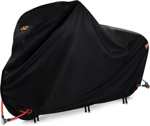 Bike Cover Waterproof - Heavy Duty 420D Ripstop Material with Lock Holes & 3 Buckles | Fits Bikes Up to 68 Inches