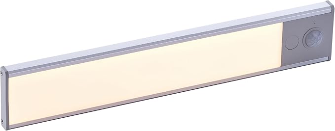 Rechargeable Under Cabinet Lighting, Motion Sensor On/Off, Warm White LED, Stick-On Install for Kitchen & Closets - 1 Bar