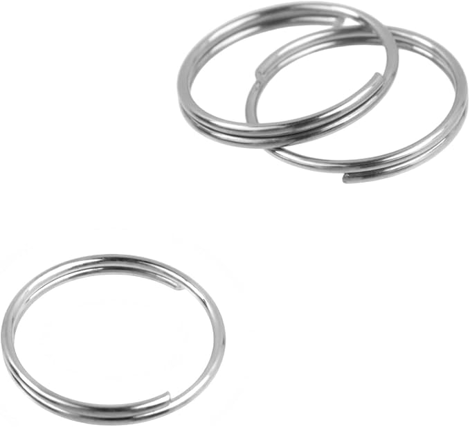 500PCS Stainless Steel Bright Silver Chandelier Split Rings, 0.63inch Diameter
