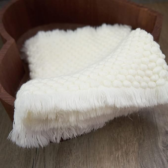 Zeroest Baby Photography Props Basket Braid Wool Wrap Newborn Photo Shoot