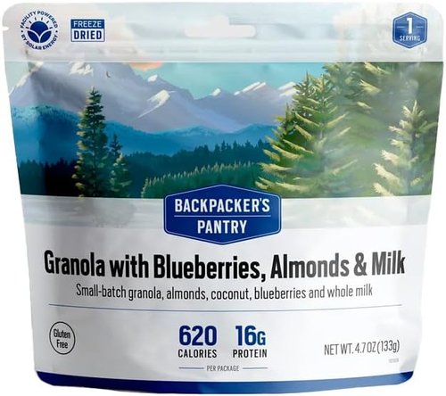 Backpacker's Pantry Granola - Blueberries & Almonds with Milk | 1 Serving Pouch