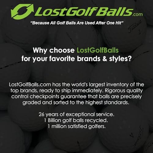 LostGolfBalls Chrome Soft Golf Balls – 96 Mint Used Balls Compatible with Callaway – Cleaned & Graded
