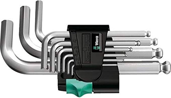 Wera 05133163001 950/9 Hex-Plus 3 L-key set, metric, chrome-plated, 9 pieces