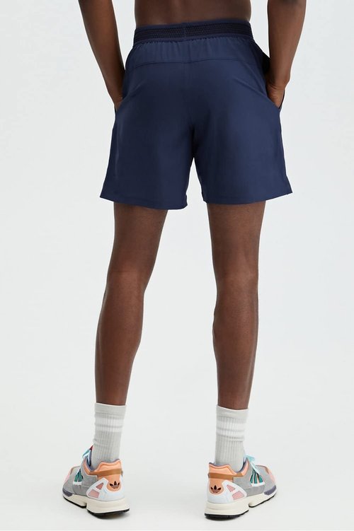 Fabletics Men's The Fundamental Short (Unlined), Workout, Running, Training, Gym, Yoga, Ultra Lightweight, Athletic, 7" Inseam, L, Deep Navy