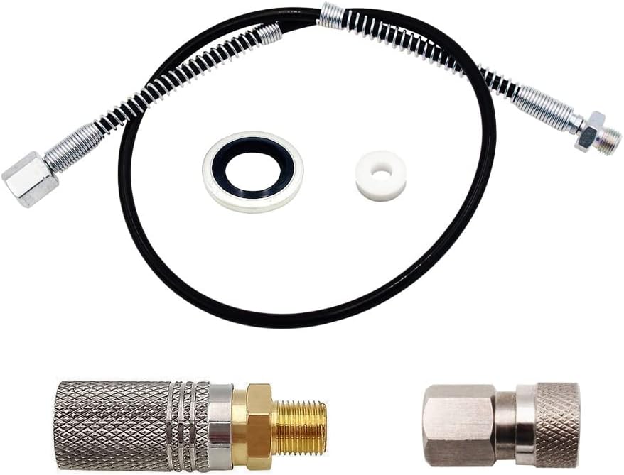 Skiennix 24-Inch PCP Paintball CO2 Charging Adapter - Micropore Hose with 1/8 BSPP & Quick Connect Female Adapter