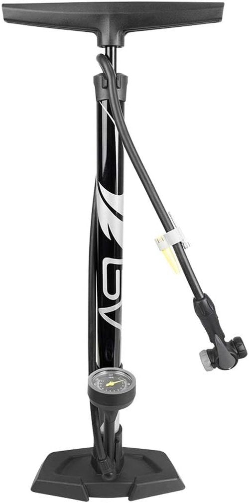 BV Bicycle Pump - Durable Floor Pump with Smart Valve Head | 160 PSI, Automatically Reversible for Presta & Schrader