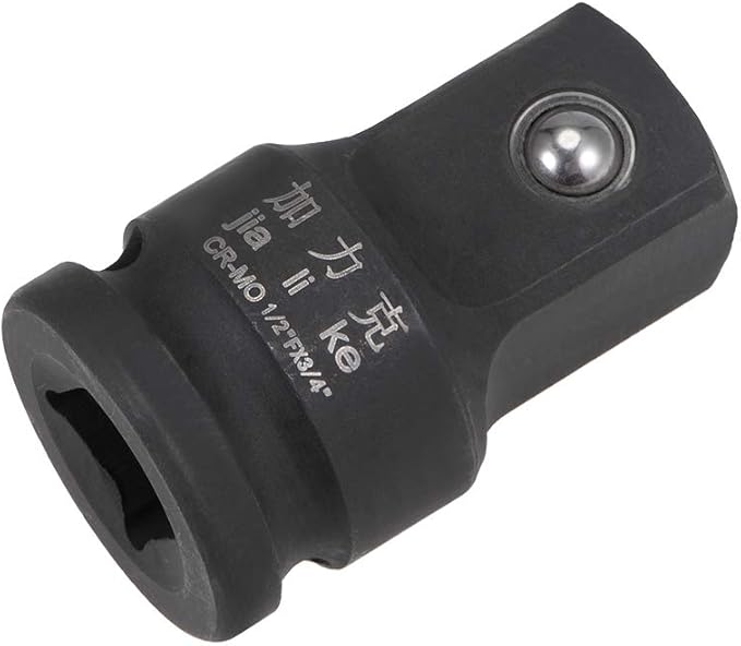 uxcell 1/2" Drive (Female) x 3/4" (Male) Impact Socket Adapter for Use with Impact Wrenches, Breaker Bars, Ratchets, CR-MO Steel