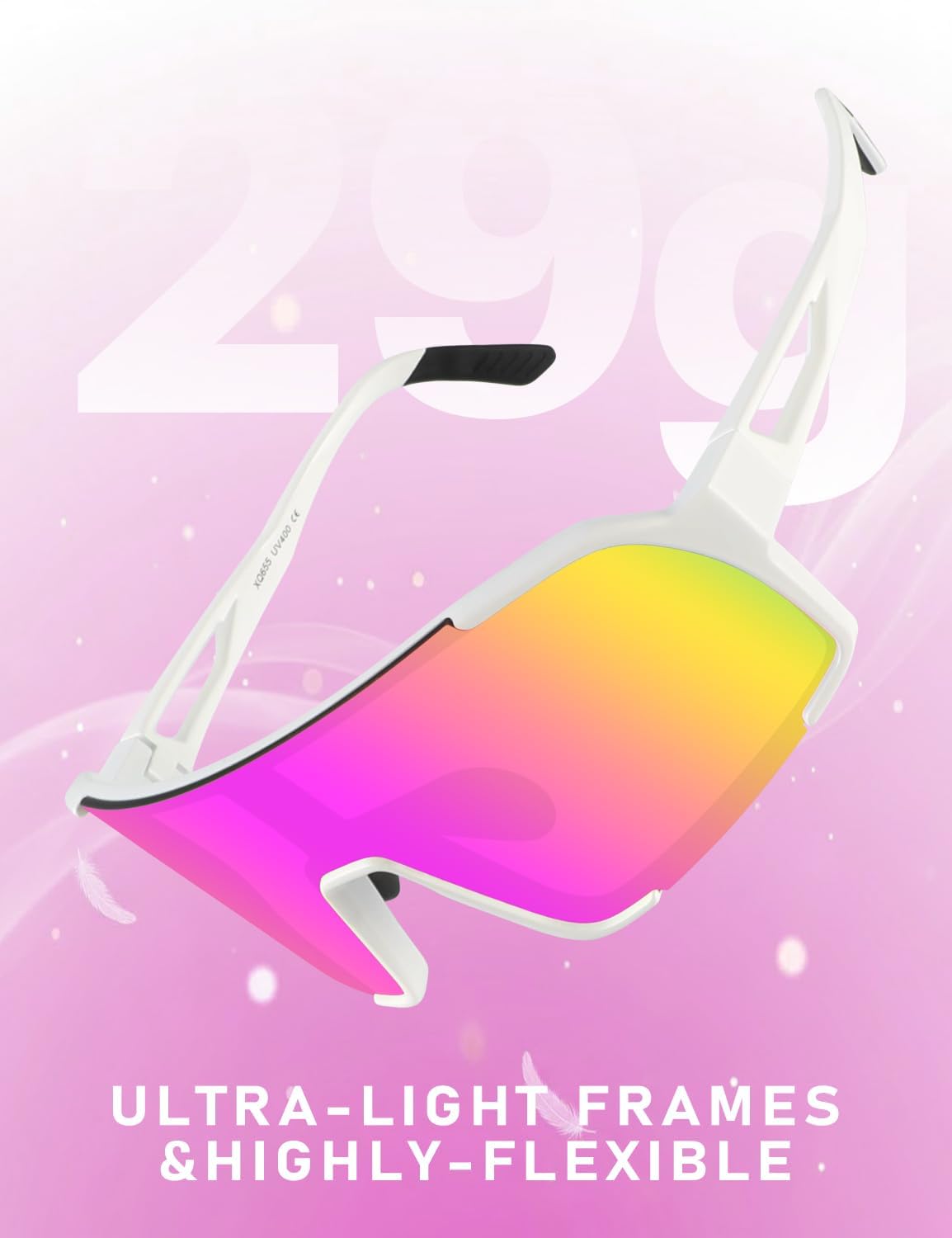OULAIQI Sports Sunglasses - UV Protection Cycling Glasses for Men & Women | Ideal for Running, Softball, Hiking