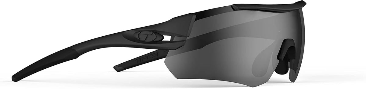 Tifosi Optics Z87.1 Tactical Sunglasses - Alliant 2.0 in Blackout with Smoke, HC Red & Clear Lenses