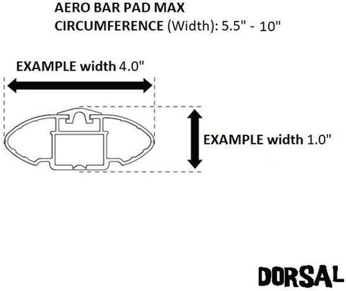 DORSAL Aero Surf Roof Rack Pads - Universal Fit for Surfboards, SUP & Kayaks | 28-Inch, Black, No Fade