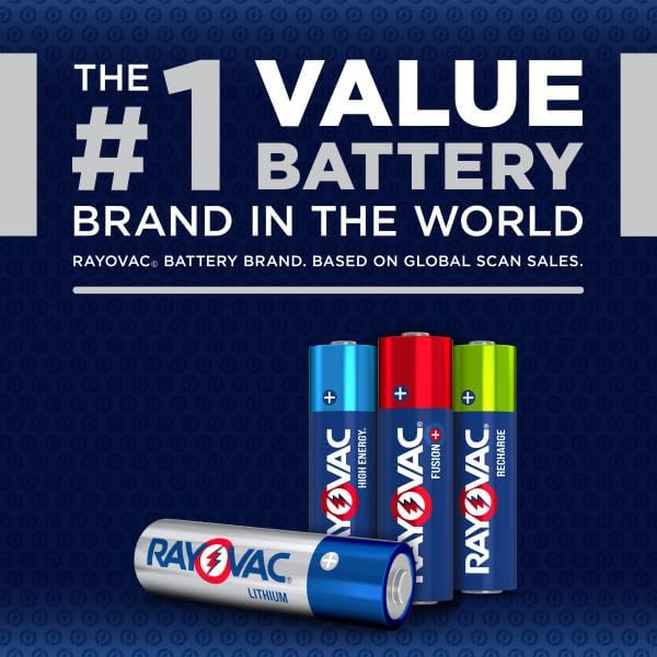Rayovac 1.5V Lithium AA Batteries, Double A Batteries