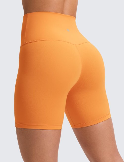CRZ YOGA Biker Shorts - ButterLuxe High Waisted Spandex for Women | 6" Length for Running & Volleyball