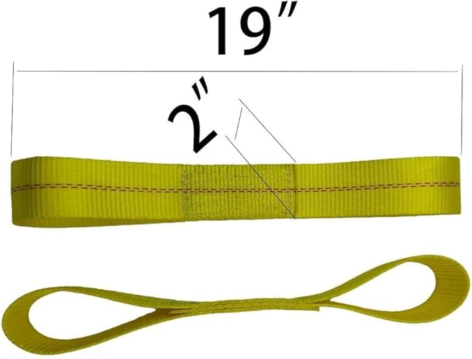 Ratchet Straps - 2" x 17' Heavy Duty Cargo Straps, Load up to 10000Lbs, Double J Hooks for Trucks, Moving Appliances, Lawn Equipment, Motorcycles - Yellow