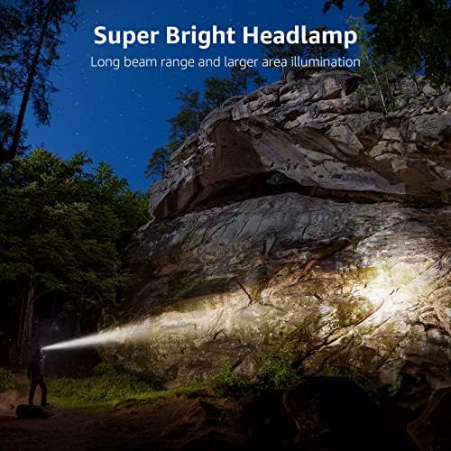 Lighting EVER LED Headlamp Rechargeable IPX4 Waterproof Headlight 2 Pack