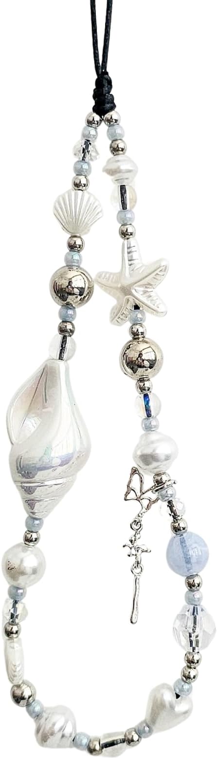 Cute Beaded Camera Wrist Strap for Phone, Digital Camera Charm Lanyard