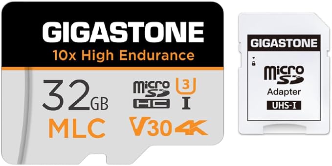 GIGASTONE Industrial 32GB MLC Micro SD Card, 4K Video Recording, Security Cam