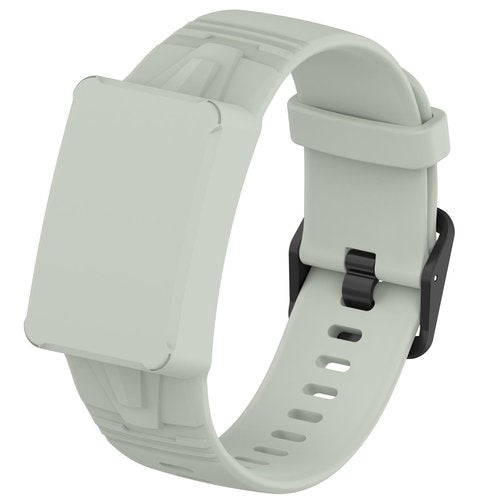 CORXEFXEF 2Pcs Watch Bands with Protector Case Fit for Whoop 4.0/5.0 Life MG/Peak/One,Waterproof Adjustable Band Replacement Strap,Soft Silicone Sports Loop Strap for Men & Women (Green&Beige)