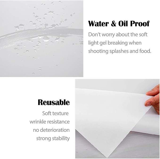 Diffusion Film Filter Sheet 6 Packs Kit 15.7x19.6inches/ 40x50cm Lighting Gel