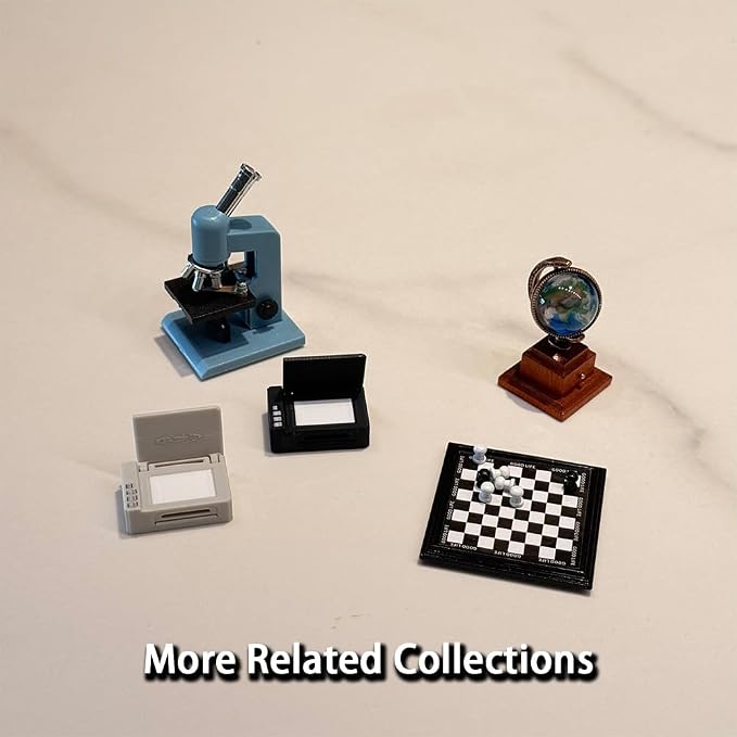 1:12 Mini Dollhouse Accessories Office Supplies Set, Including 2 Print Models