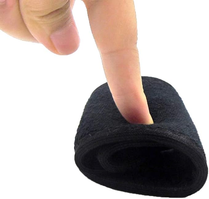 Happystep Cotton Terry Cloth Insoles, Barefoot Shoe Inserts, Sweat Absorption, Odor Control, Moisture-Wicking, Washable and Reusable, Zero Drop Shoe Insoles, 2 Pairs of Black (Men Size 13)