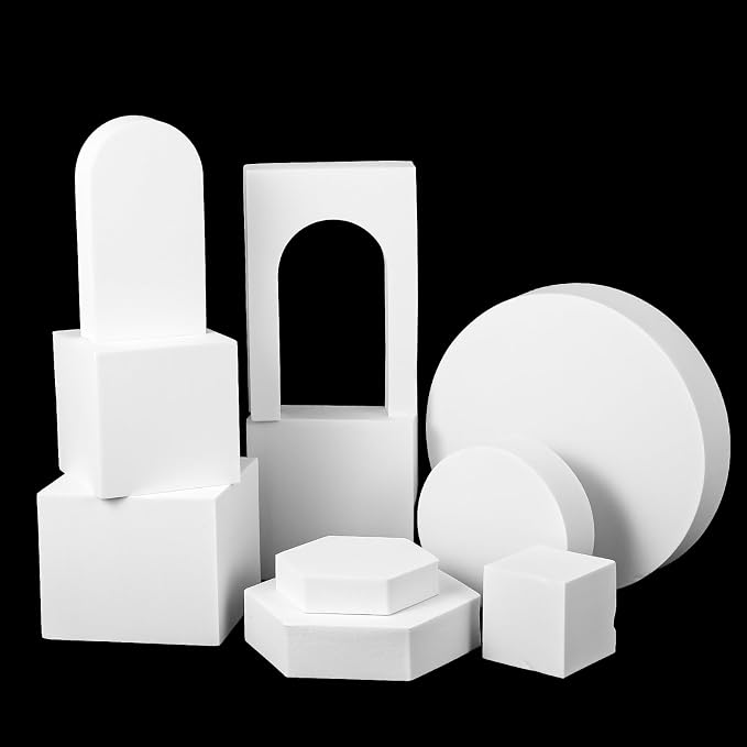 10 Pcs Geometric Cube Product Photography Props Set, Hard Foam Photography