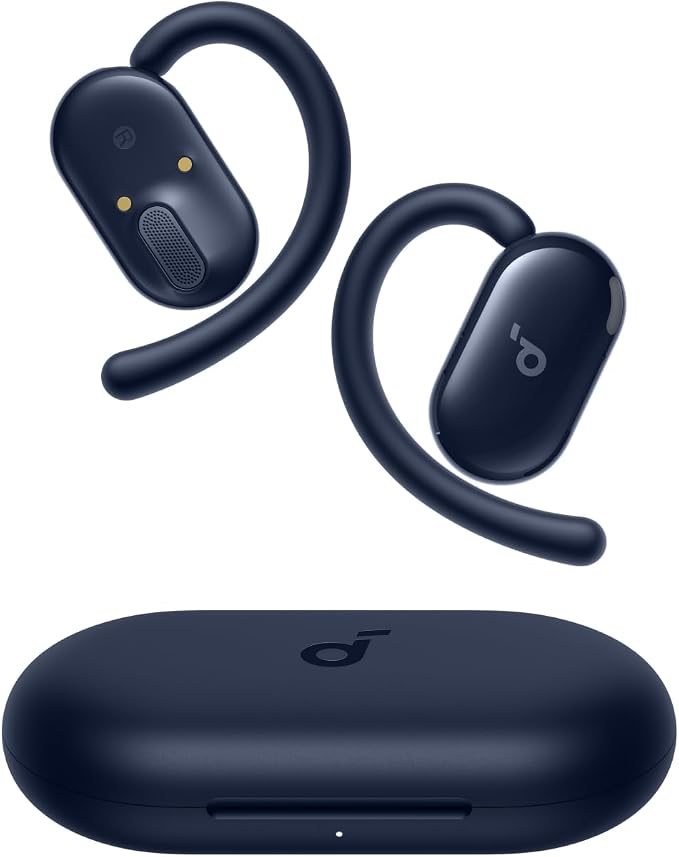 Soundcore V20i by Anker Open Ear Earbuds, Open Ear Headphones True Wireless | Adjustable Hooks, Ultra-Comfort, Snug Fit, Power Sound, Clear Calls, IP55, 36H Playtime, Bluetooth 5.4, Multipoint Connection
