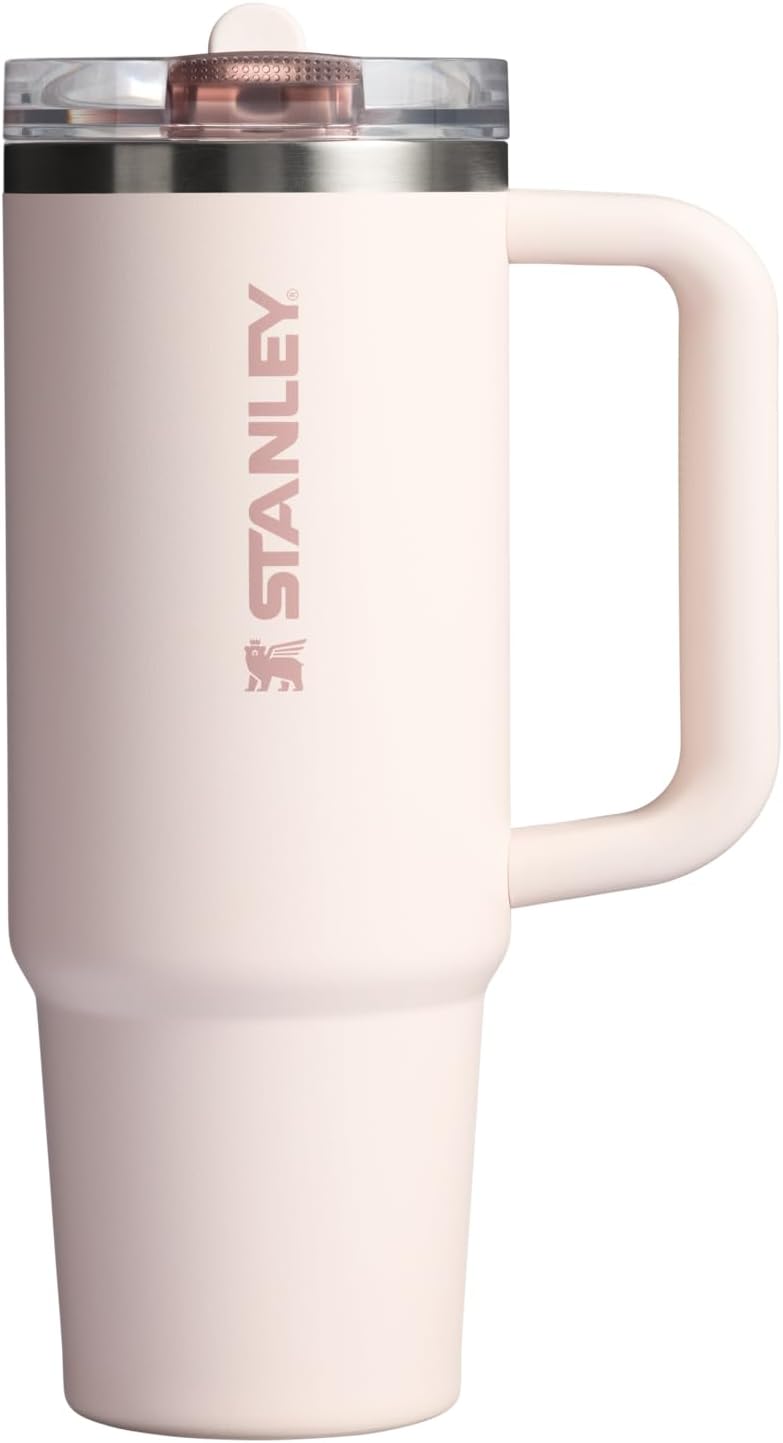 STANLEY Quencher ProTour 30 oz Tumbler - Leakproof Lid, Built-in Straw & Handle | BPA-Free Rose Quartz