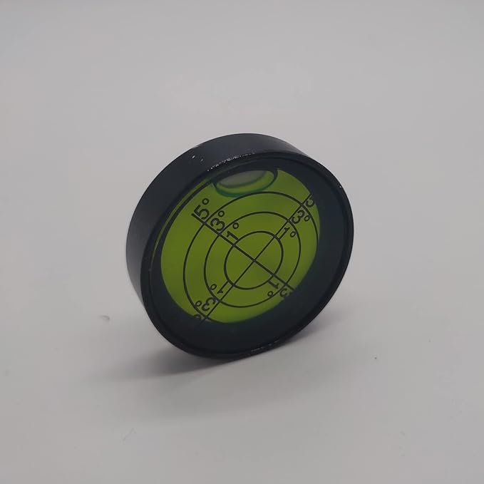 Aluminium High Precision Horizontal Leveler Bead Bubble Level Tool Circle Round Diameter 1.2 Inch 30mm (Black,Green)