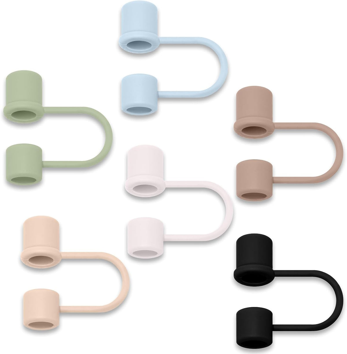 Skiennix Silicone Straw Covers - Reusable Caps for Stanley 30 & 40 Oz Tumblers | Colorful 6PCS Set