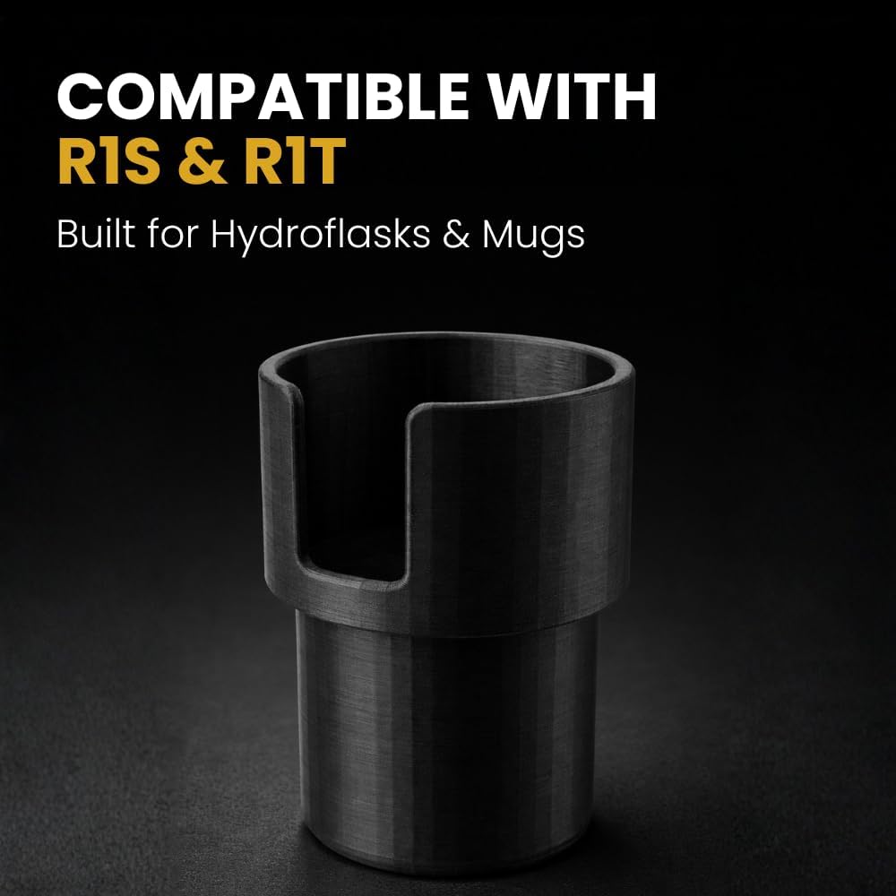 Large Cup Holder Adapter Compatible with Rivian R1S R1T – Expands to Fit 40oz Tumblers | Secure Friction Fit Insert for Oversized Bottles and Travel Mugs