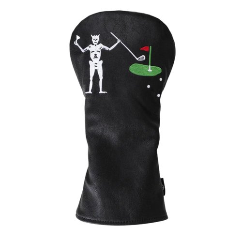 Apothos Golf Blackbeard Golf Driver Headcover, Unique Skeleton with Heart Design Golf Accessory, Premium Embroidered Stitching, Nautical History Buffs, North & South Carolina, Durable, Easy to Clean