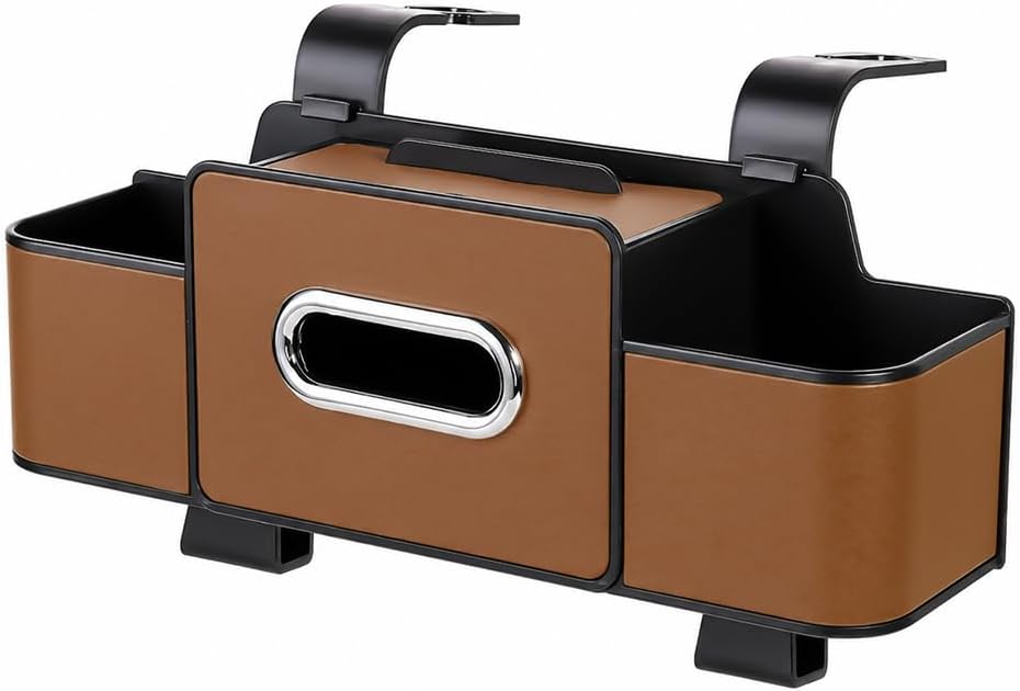 4-in-1 Car Backseat Organizer, Brown