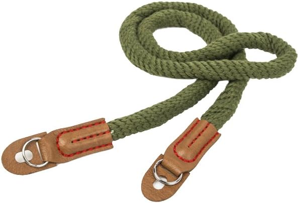 Vintage Handmade Cotton Leather Camera Neck Strap
