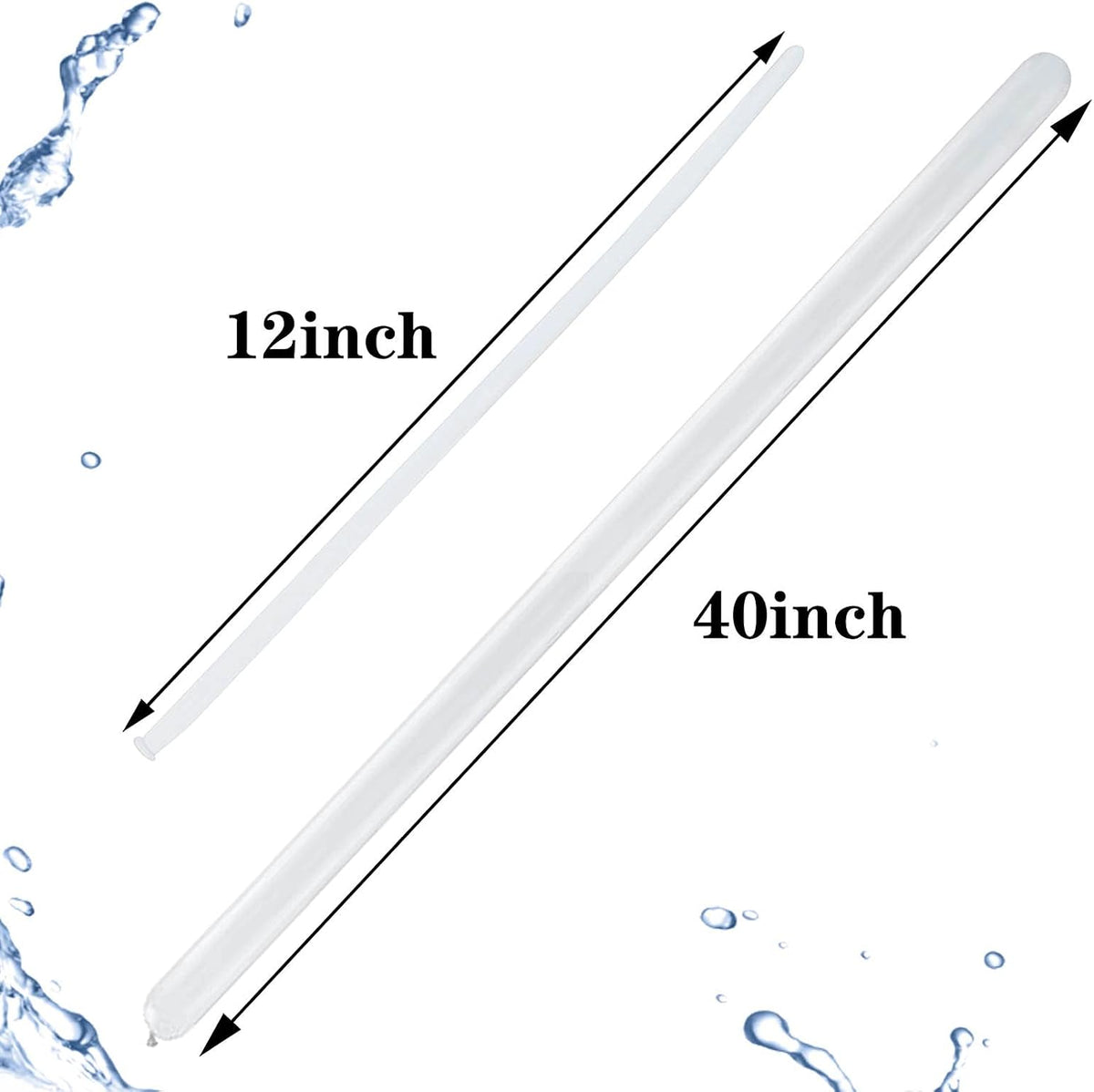 Skiennix 100Pcs Clear 260 Latex Balloons - Premium Quality Long Skinny Balloons for Kids' Parties