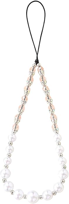 Beaded Phone Charm Lanyard Strap Girly Style Fixed Beads Pearl Lanyards