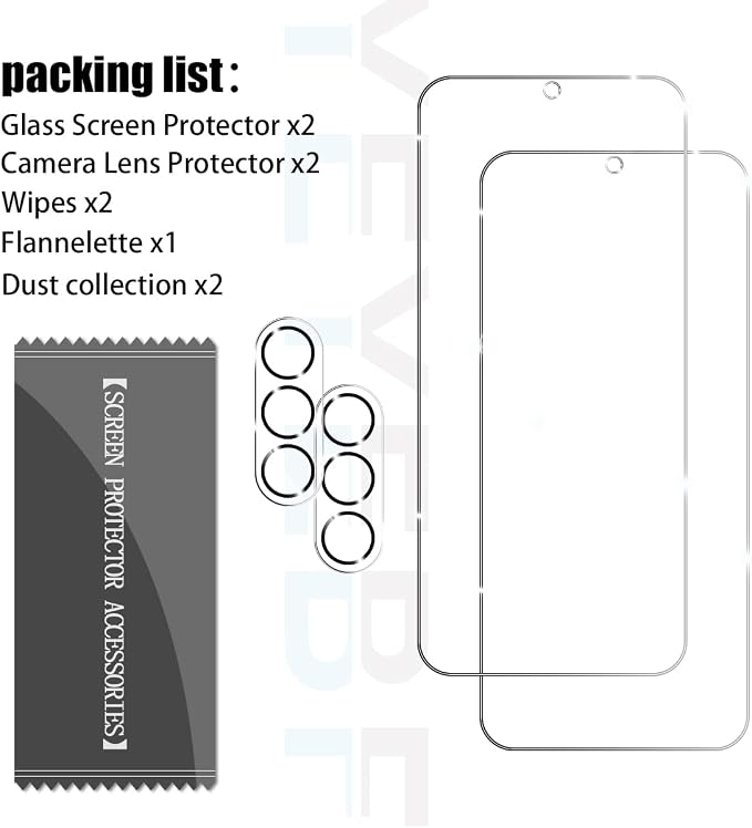 Screen Protector for Samsung Galaxy S24 FE, Tempered Glass for Galaxy S24 FE &