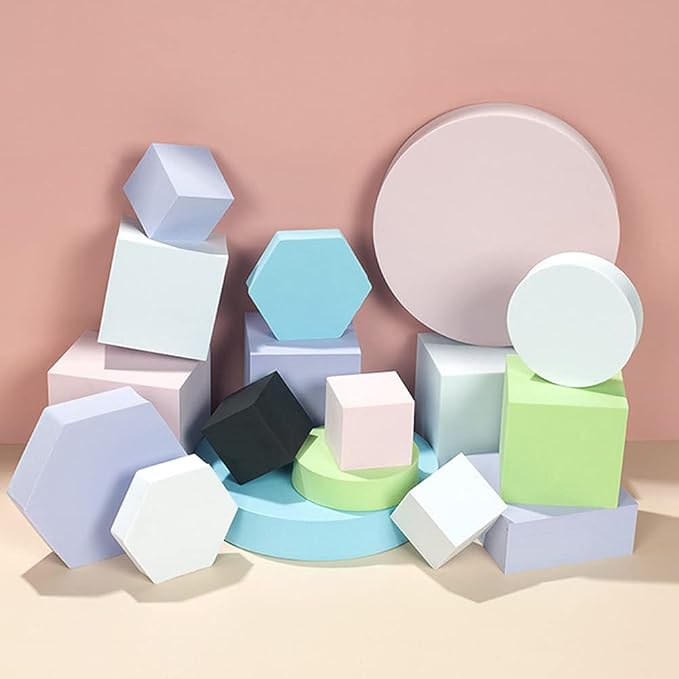 Ragyzity 8PCS Product Photography Photo Props, Geometric Cube Photo Props Set