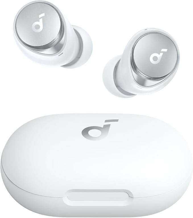 Soundcore by Anker Space A40 Adaptive Active Noise Cancelling Earbuds | Reduce Noise by Up to 98%, Ultra Long 50H Playtime, 10H Single Playtime, Hi-Res Sound, Comfortable Fit, Wireless Charge