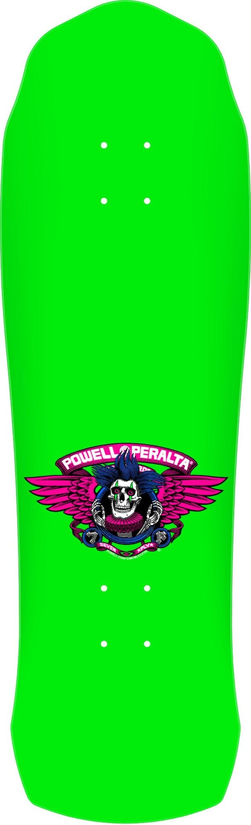 Powell Peralta Chris Hiett Skull 7-Ply Skateboard Deck, Green, 9.5" x 31.13"
