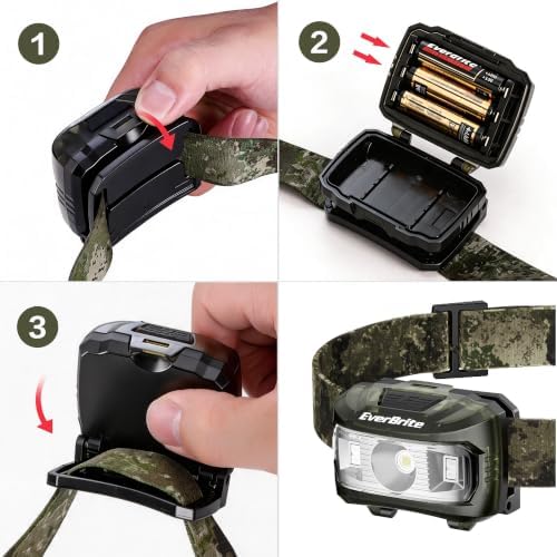 EverBrite Headlamp, 300 Lumens LED Head Lamp for Kids & Adults, Red Light