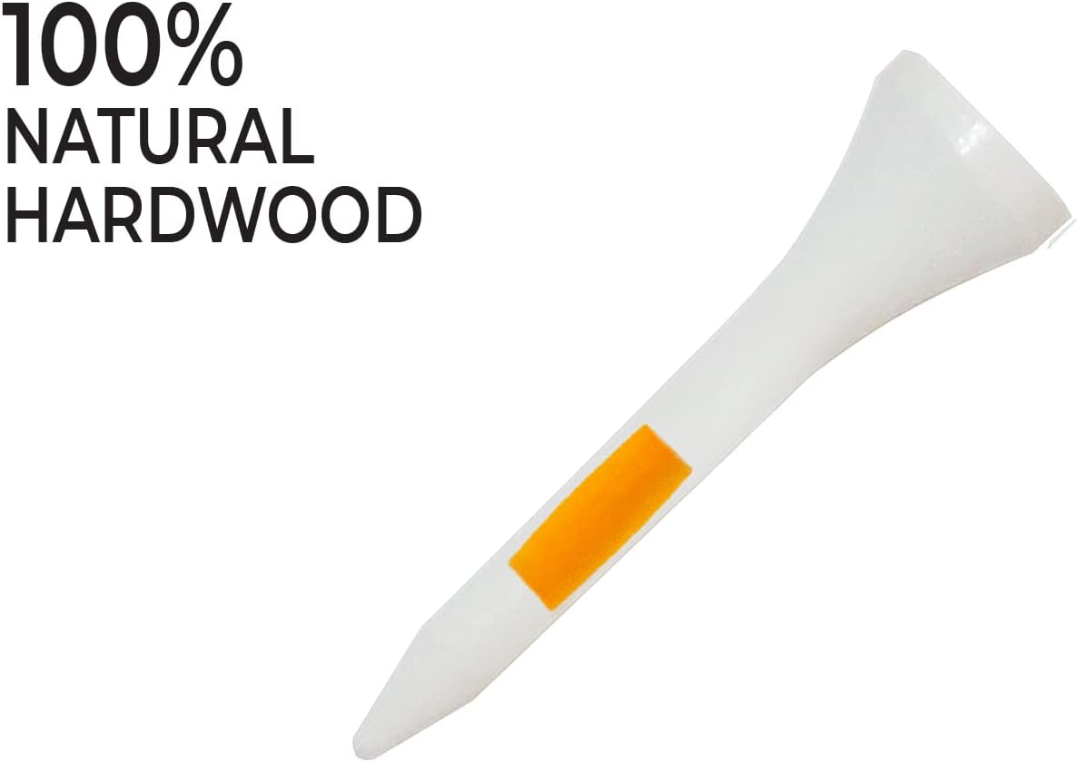 PrideSports PTS Wood Golf Tees - 90 Count, 1-1/2 Inch | Top Choice for Irons, Hybrids & Woods