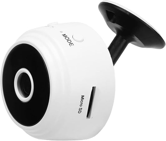 1080P Security Camera, Indoor Home Camera Outdoor Security Camera with Magnetic Back Cover Home Camera for Baby Pet Nanny, Support 128GB SD Card (White)